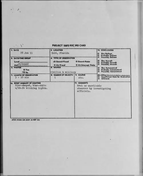 First page of 1955.06 - 6967598 - Holt, Florida