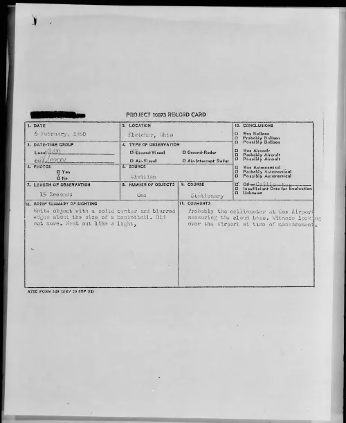 First page of 1960.02 - 6969021 - Fletcher, Ohio