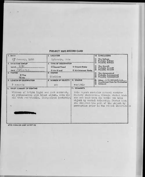 First page of 1960.01 - 6968538 - Sylvania, Ohio