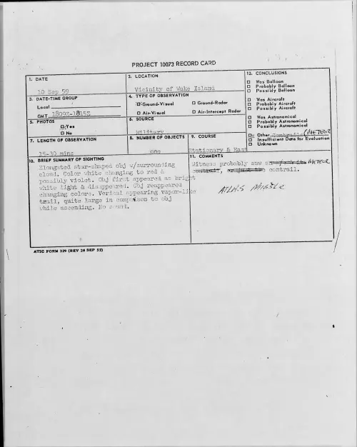 First page of 1959.09 - 8409566 - Vicinity Of Wake Island