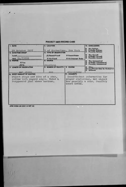 First page of 1957.10 - 7228328 - E of Korhonkson, New York