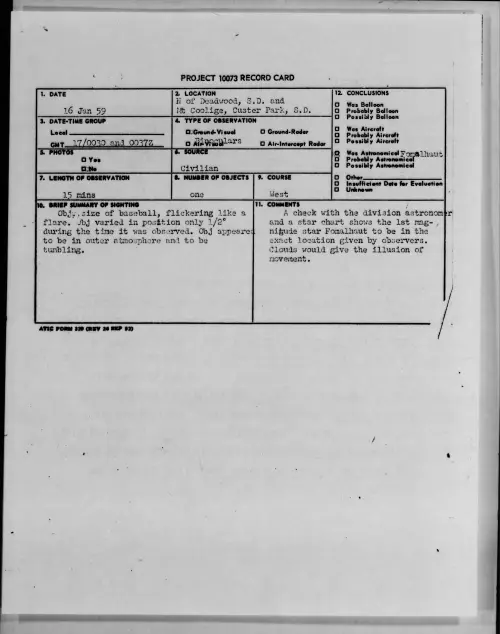 First page of 1959.01 - 9078845 - N Of Deadwood, S.D