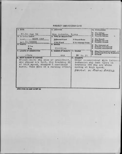 First page of 1959.03 - 9079659 - San Antonio, Texas
