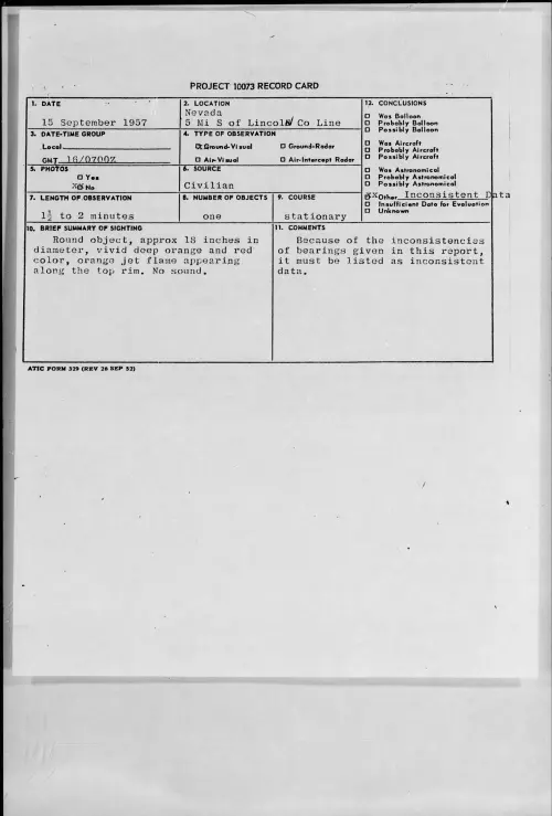 First page of 1957.09 - 7228662 - Nevada 5 Mi S of Lincoln Co Line