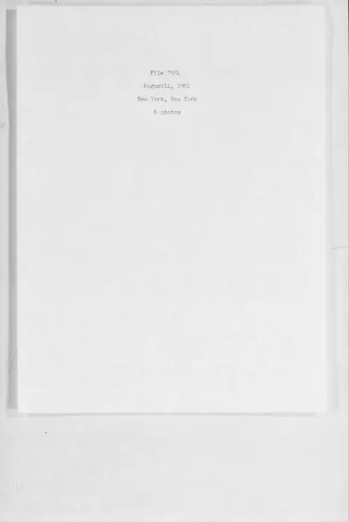 First page of 1961.08 - 6976831 - New York, New York (#7584)