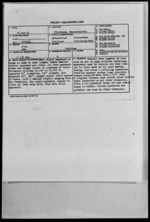 First page of 1961.01 - 8628777 - Fitchburg, Massachusetts