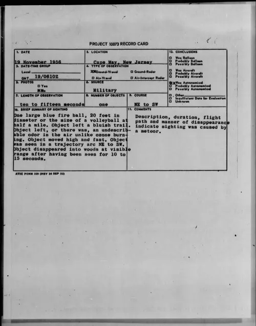 First page of 1956.11 - 7074121 - Cape May, New Jersey