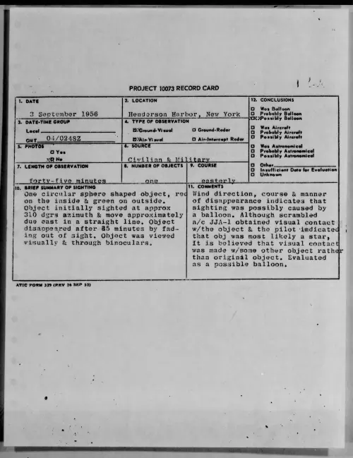First page of 1956.09 - 7070508 - Henderson Harbor, New York