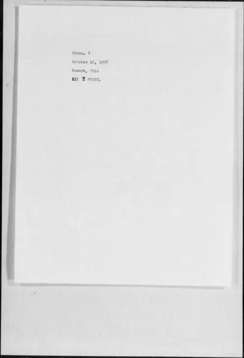First page of 1958.10 - 6975231 - Newark, Ohio