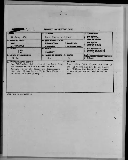First page of 1960.06 - 7813690 - North Vancouver Island