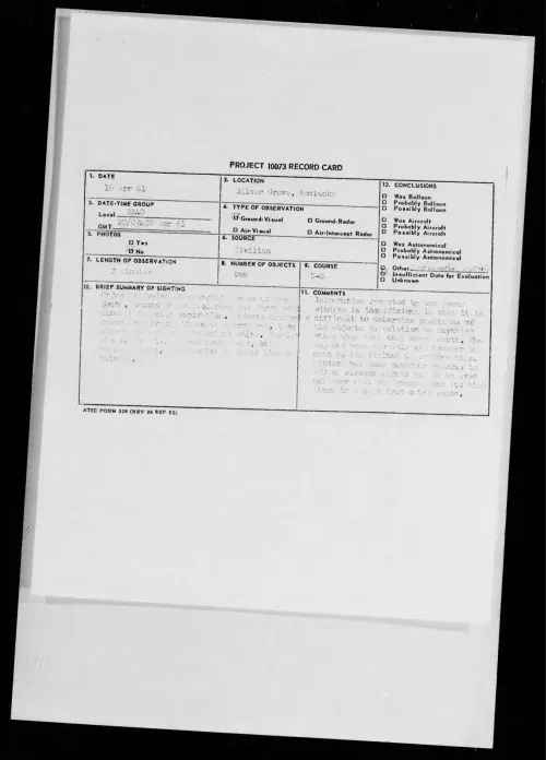 First page of 1961.04 - 8676495 - Silver Grove, Kentucky