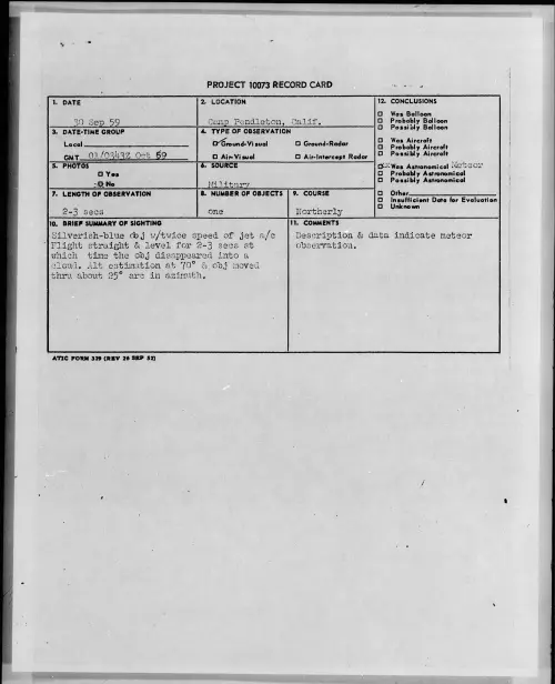 First page of 1959.09 - 6958314 - Camp Pendleton, Calif