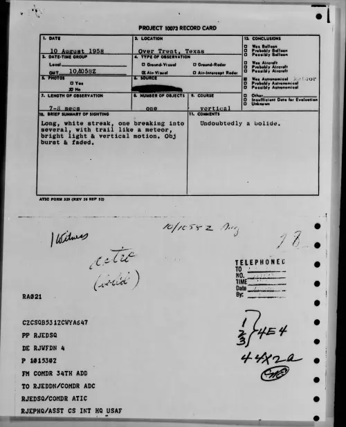 First page of 1958.08 - 8861591 - Over Trent, Texas