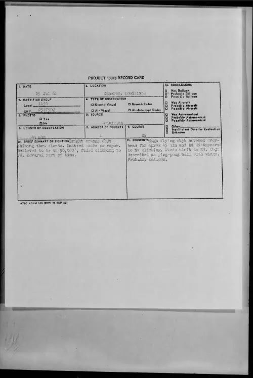First page of 1961.07 - 8294550 - Cameron, Louisiana