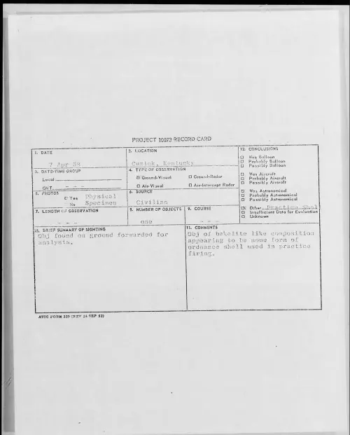 First page of 1958.04 - 6966324 - Cuzick, Kentucky