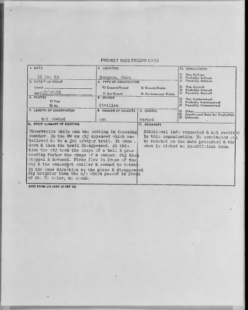 First page of 1959.12 - 6967332 - Burgoon, Ohio