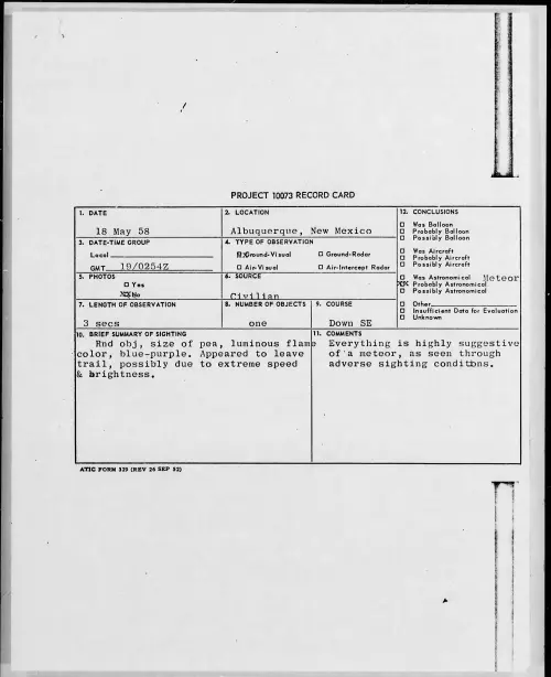 First page of 1958.05 - 7228164 - Albuquerque, New Mexico