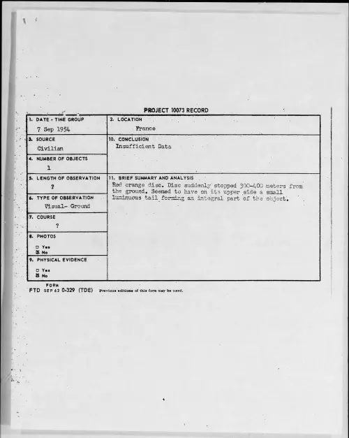 First page of 1954.09 - 8726602 - France