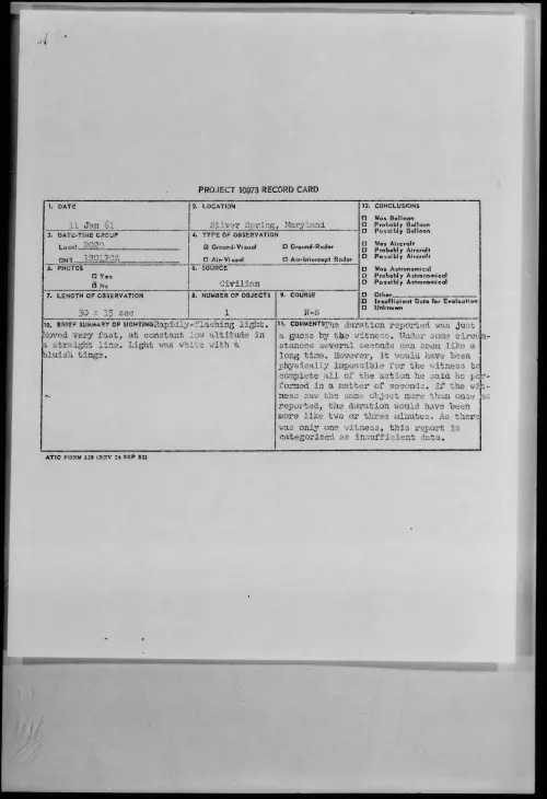 First page of 1961.01 - 8619866 - Silver Spring, Maryland