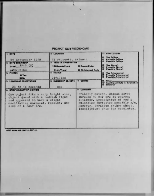 First page of 1956.09 - 7071365 - NE Prescott, Arizona