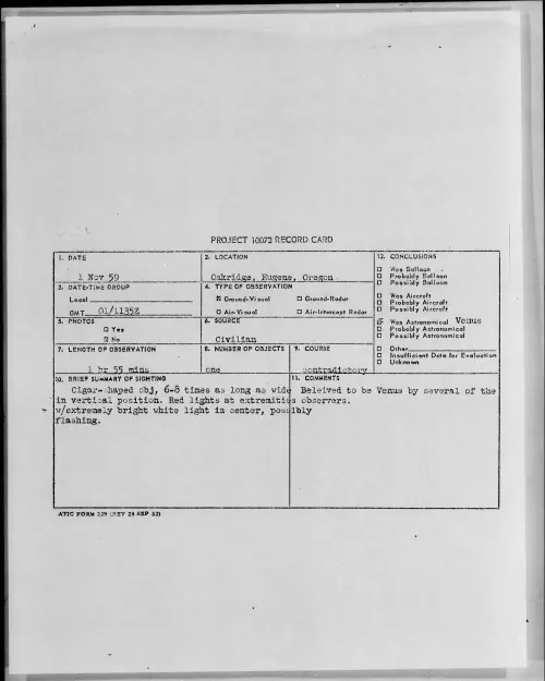 First page of 1959.11 - 6964173 - Oakridge, Eugene, Oregon