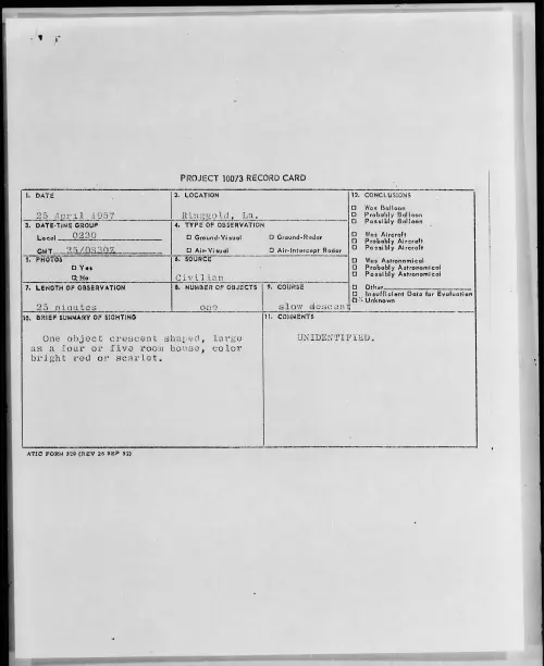 First page of 1957.04 - 6789123 - Ringgold, La