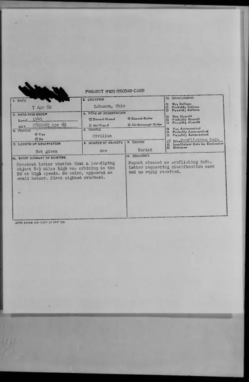 First page of 1960.04 - 7811680 - Lebanon, Ohio