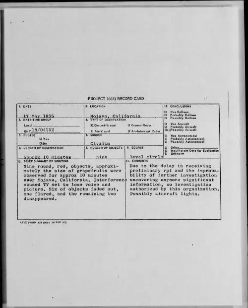 First page of 1955.05 - 6962328 - Mojave, California