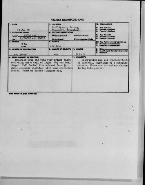 First page of 1959.01 - 9078831 - Qutdlingssat, Sarqaq, Claushayn, Greenland