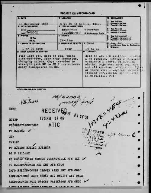 First page of 1958.09 - 8869203 - 3 Mi NE Of Dallas, Texas