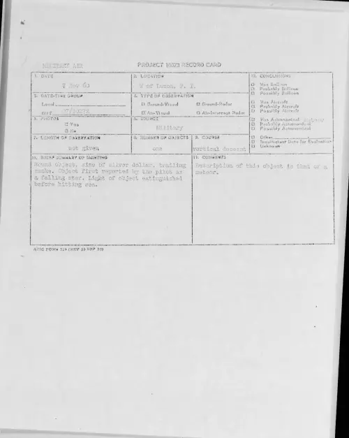 First page of 1960.11 - 8238074 - W. Of Luzon, P.I