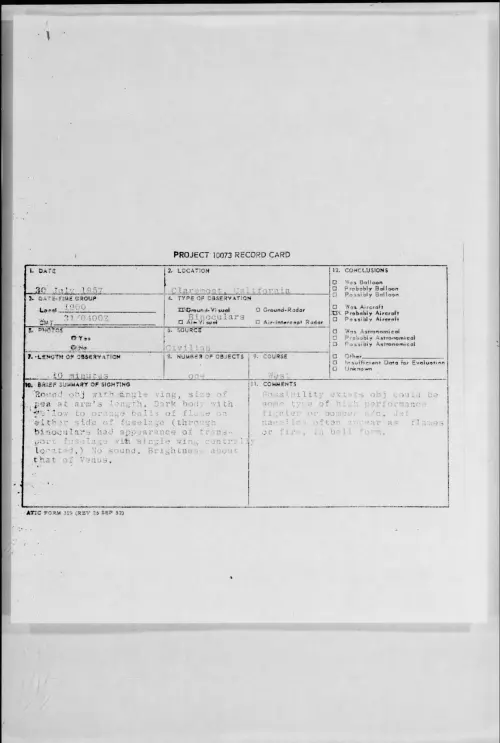 First page of 1957.07 - 6965022 - Claremont, California