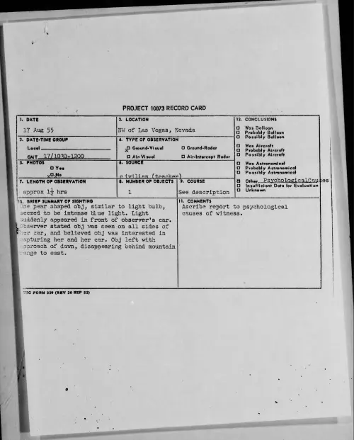 First page of 1955.08 - 6972048 - NW of Las Vegas, Nevada