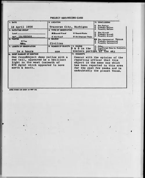 First page of 1956.04 - 6785615 - Traverse City, Michigan