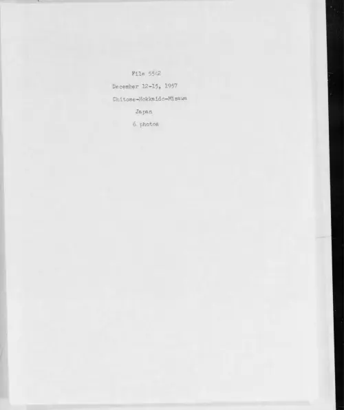 First page of 1957.12 - 6975037 - Chitose-Hokkaido-Misawa Japan (#5542)