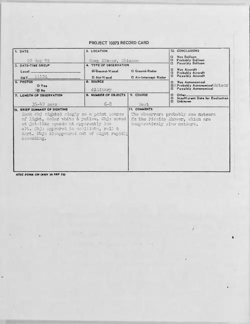 First page of 1959.09 - 8409525 - Camp Kinser, Okinawa