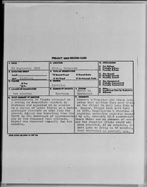First page of 1956.09 - 7071277 - Craig, Colorado