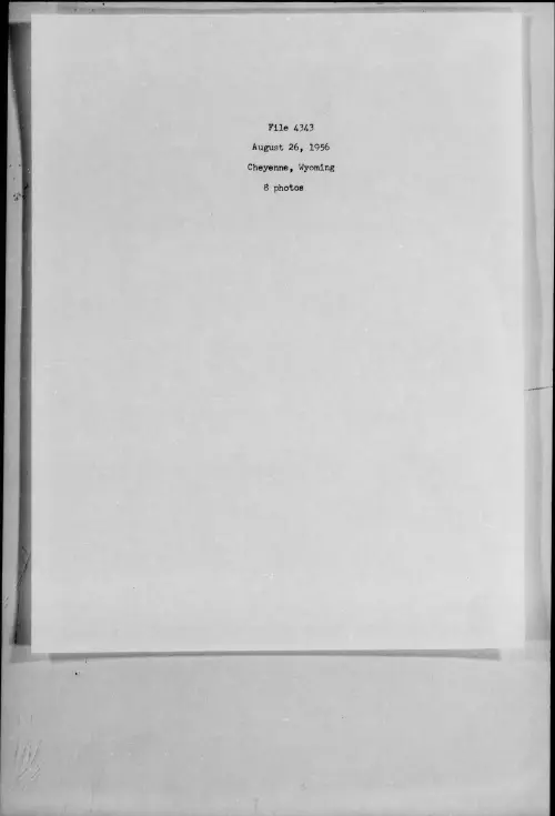 First page of 1956.08 - 7276763 - Cheyenne, Wyoming (#4343)