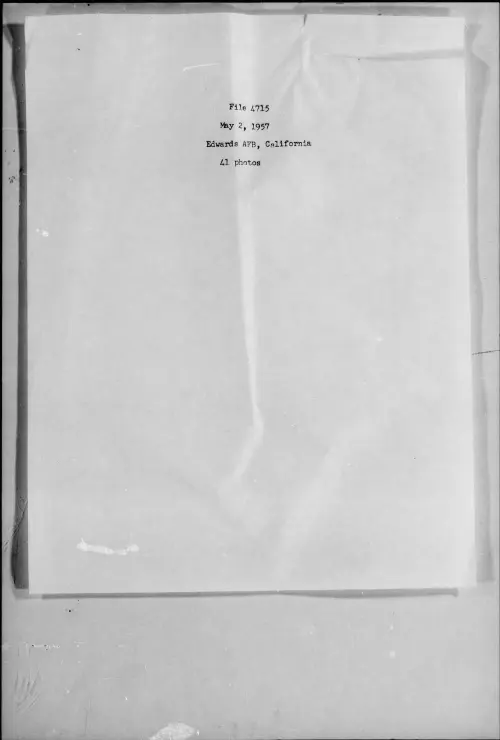 First page of 1957.05 - 7277037 - Edwards AFB, California (#4715)_original