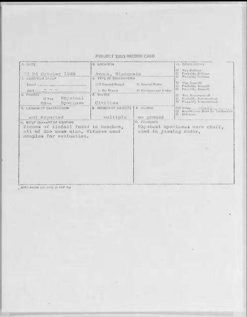 First page of 1960.10 - 8235588 - Avoca, Wisconsin