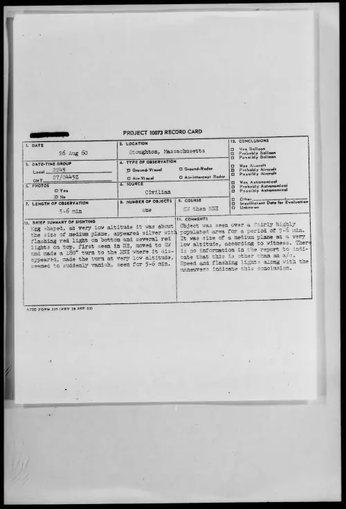 First page of 1960.08 - 7822657 - Stoughton, Massachusetts