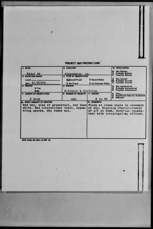 First page of 1958.07 - 8856965 - Alexandria, La