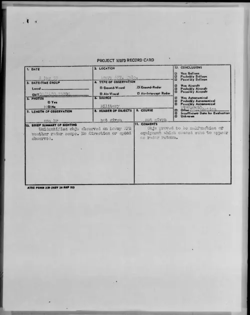First page of 1959.03 - 9079483 - Lowry, AFB, Colo