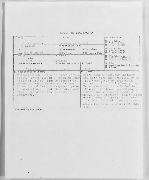 First page of 1958.03 - 6964884 - Seaside Park, N.J