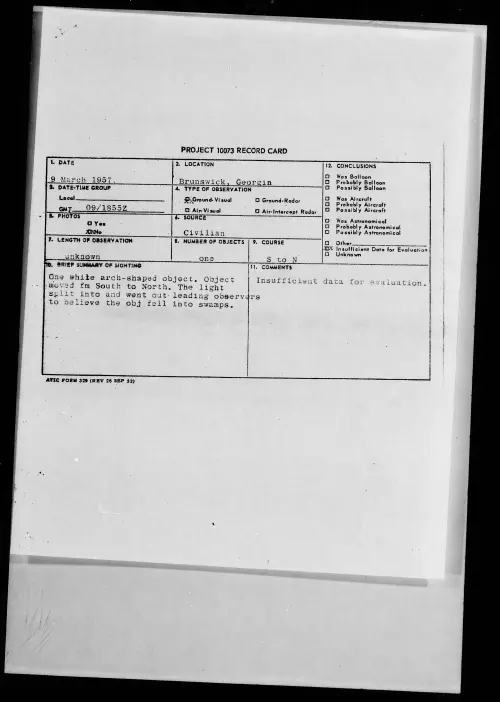 First page of 1957.03 - 6787380 - Brunswick, Georgia