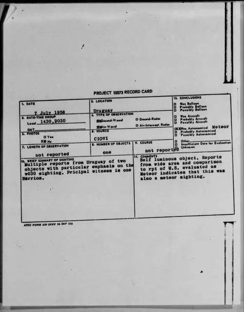 First page of 1958.07 - 8850128 - Uruguay