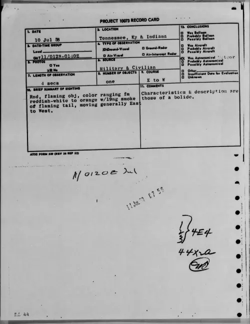 First page of 1958.07 - 8850298 - Tennessee, Ky & Indiana