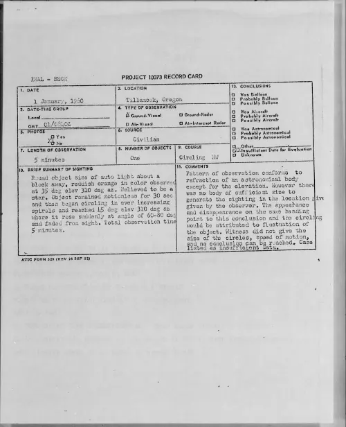 First page of 1960.01 - 6967559 - Tillamook, Oregon