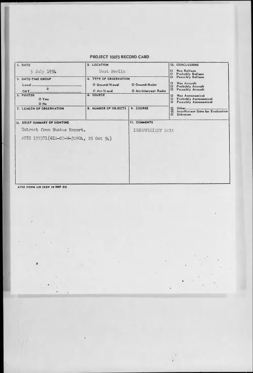First page of 1954.07 - 8714556 - West Berlin