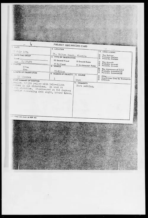 First page of 1954.07 - 8715039 - Ft. Walton, Beach, Florida